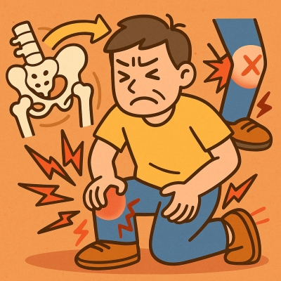 膝蓋疼痛走不遠？關節不穩的根本原因，其實在「骨盆與髖關節」！