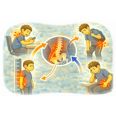 孩子駝背、長高卡關？成長期姿勢失衡可能影響一輩子