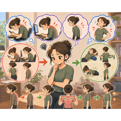 圓肩駝背怎麼改善？很多人越矯正反而越累